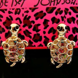 Betsey Johnson Jewelry - Betsey Johnson Fashion Rhinestone Turtle Earrings Betsey Johnson Jewelry - Betsey Johnson Fashion Rhinestone Turtle Earrings